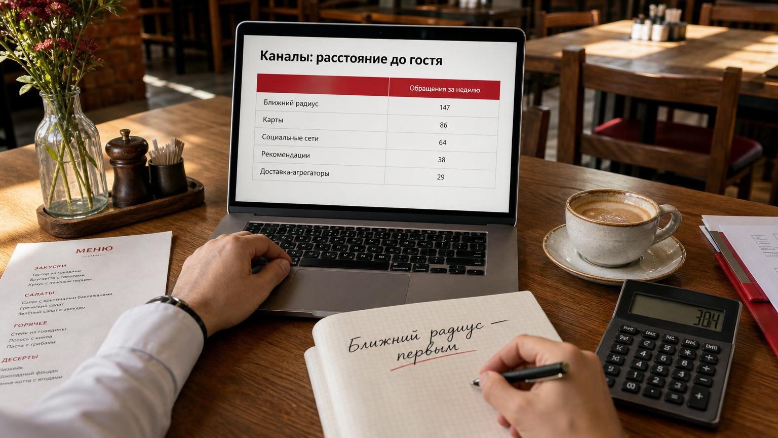 Реклама кафе и ресторана: каналы, бюджеты и что даёт гостей